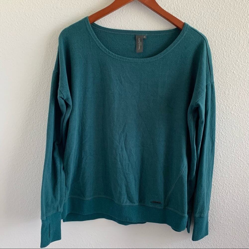 Sweaty Betty Green Active Crewneck Pullover Sweatshirt Small